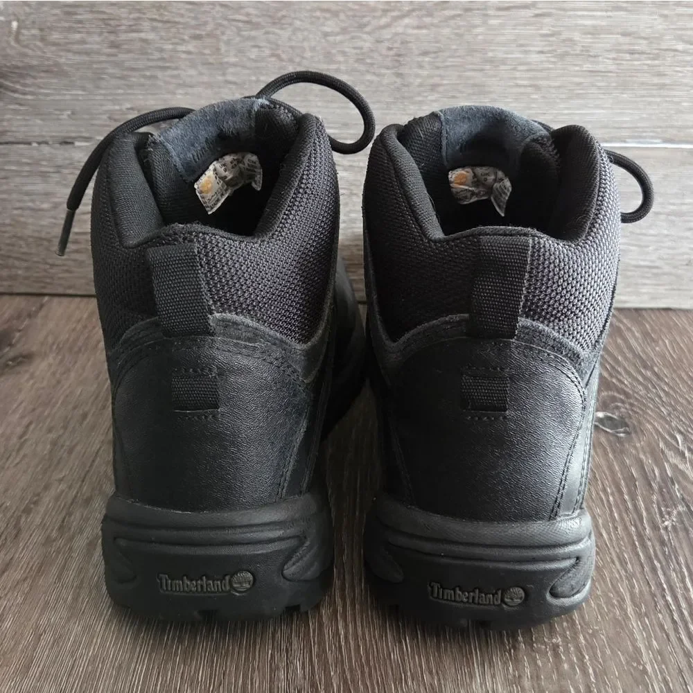 Timberland White Ledge Mid Waterproof Lace-Up Hiking Boots Black Size 9.5